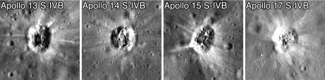 تصاویری از محل برخورد یک موشک به ماه 
