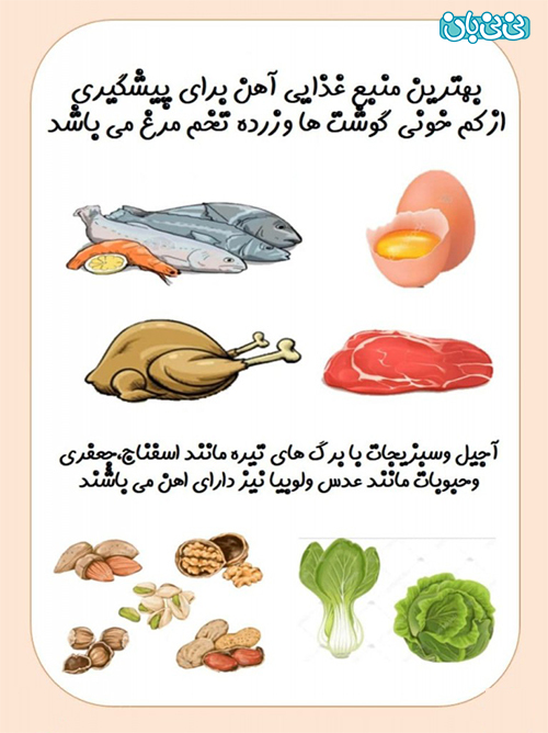 تغذیه مناسب برای کمبود آهن