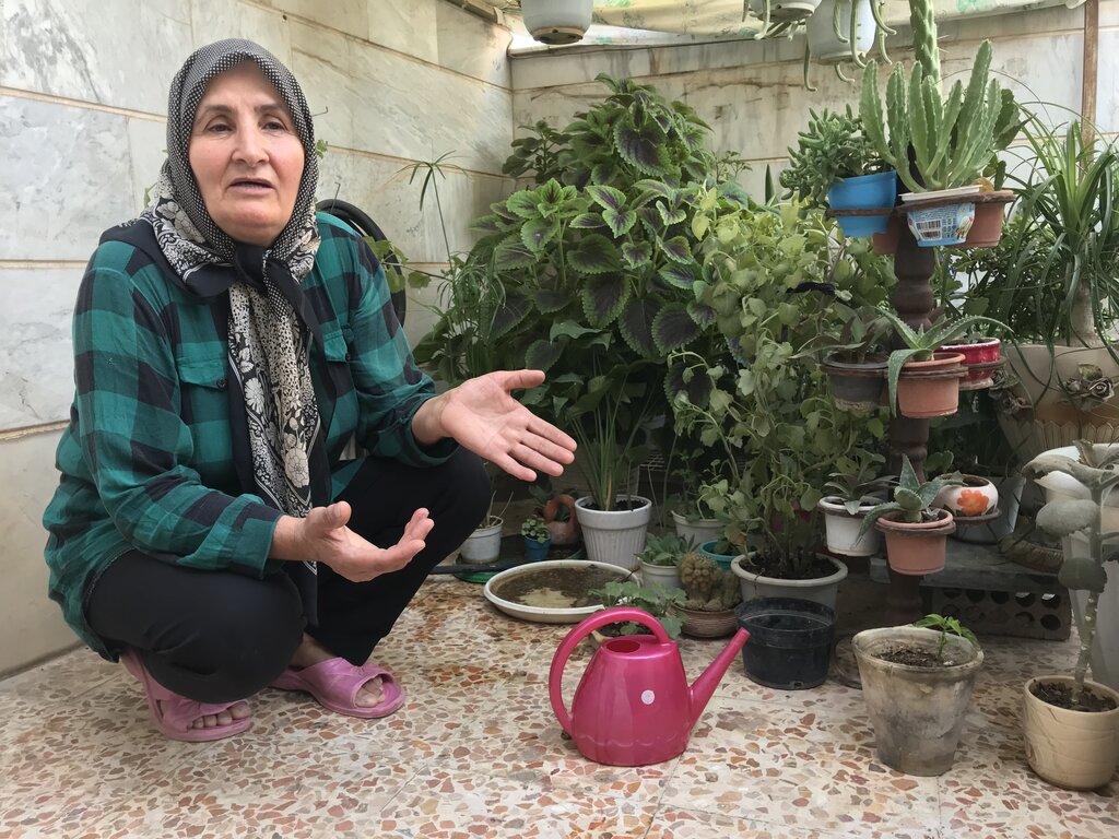  زندگی روستایی پرستار گل‌ها روی بام 